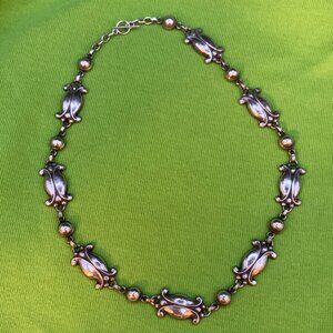 Georg Jensen Moonlight Blossom No 15 Necklace 925 Sterling Silver Vtg Denmark